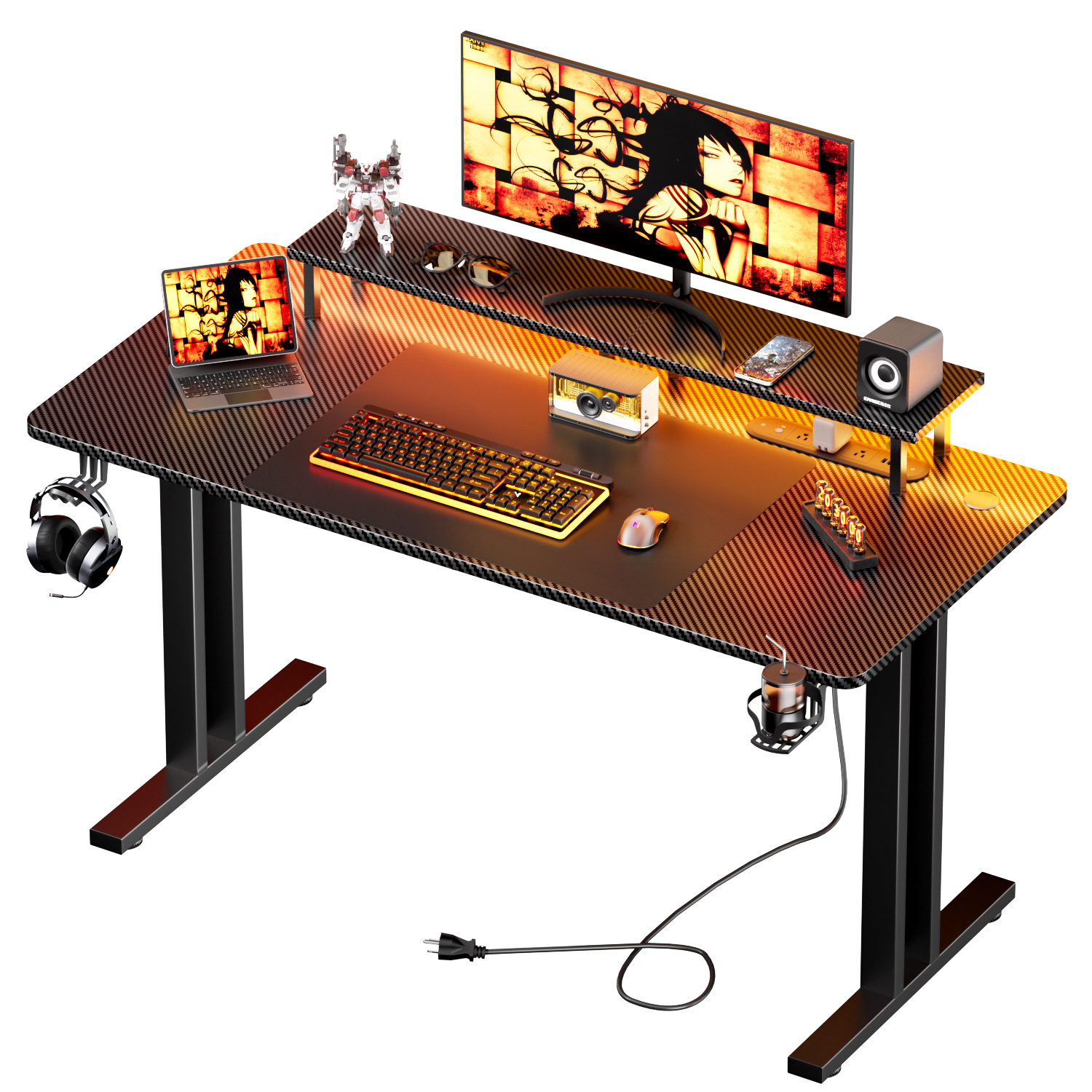 Office Furniture Outlet - Gaming Desk with LED Lights &