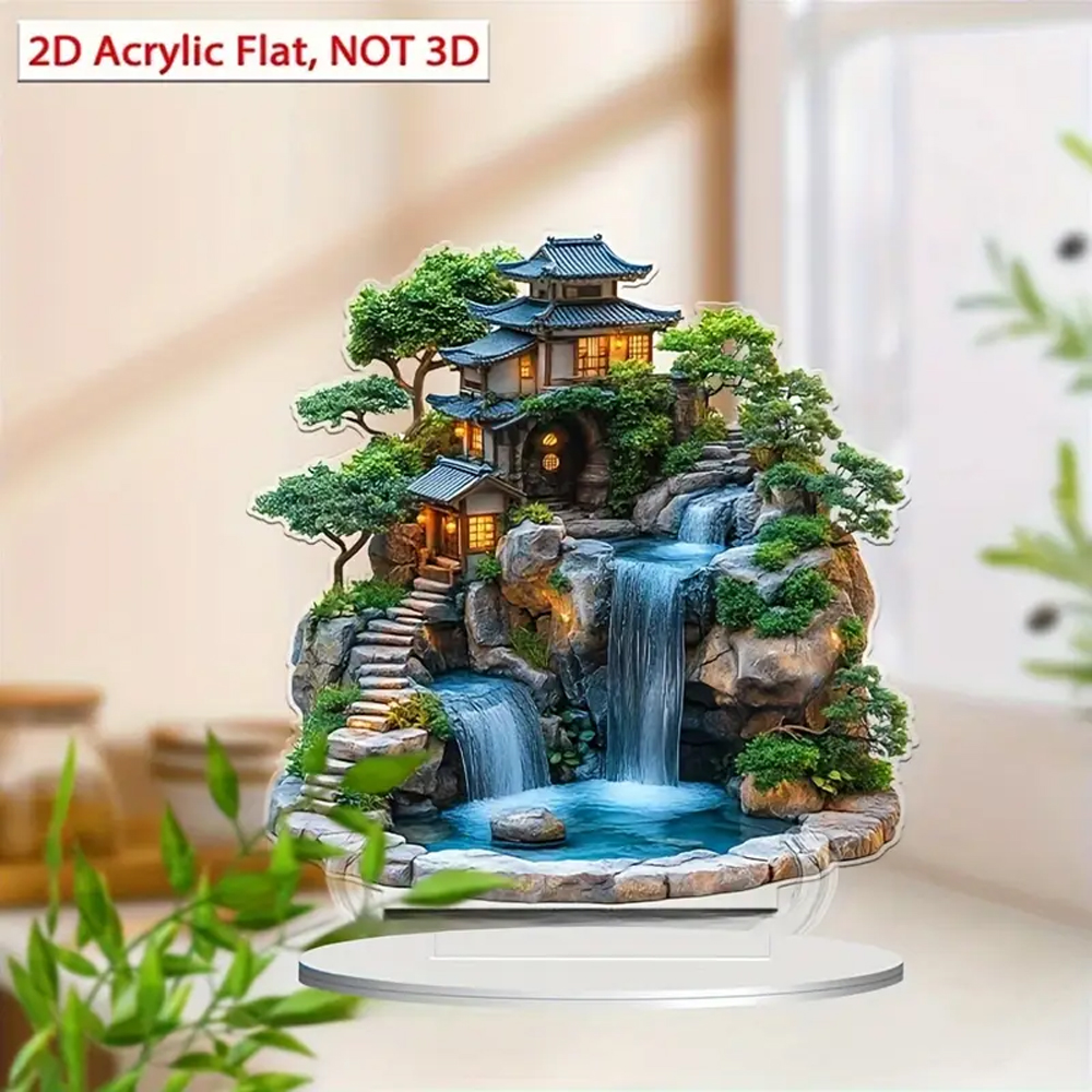 Office Furniture Equipment - 2D Flat, 1pc Bohemian Japanese Garden