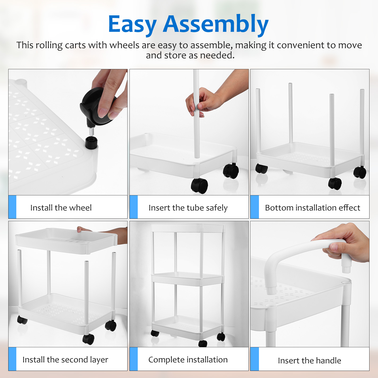 3 Tier Rolling Cart Storage Tr - Book Cart Rolling review and price