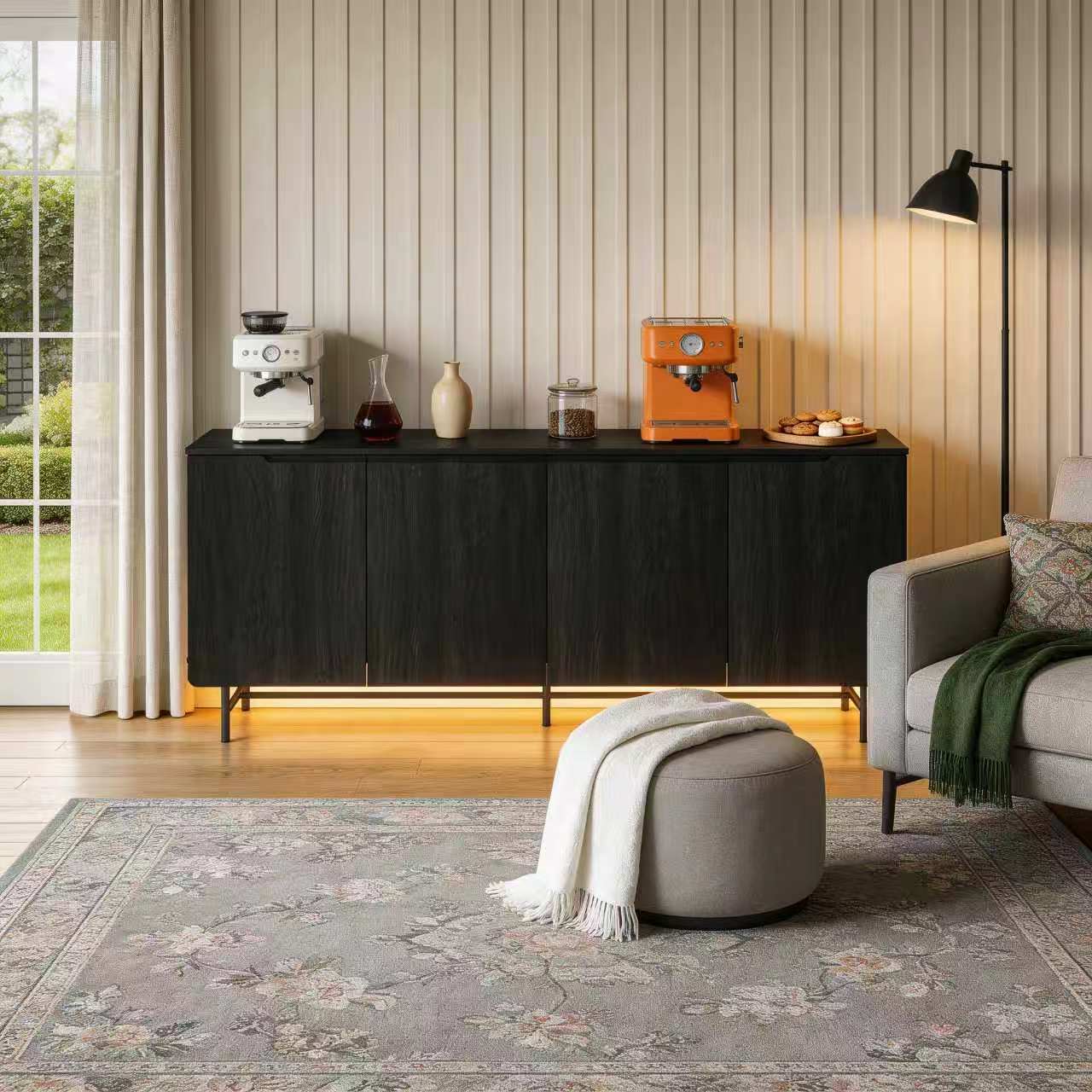 68in Large Fluted Sideboard Ca - Office Furniture Credenza review and price