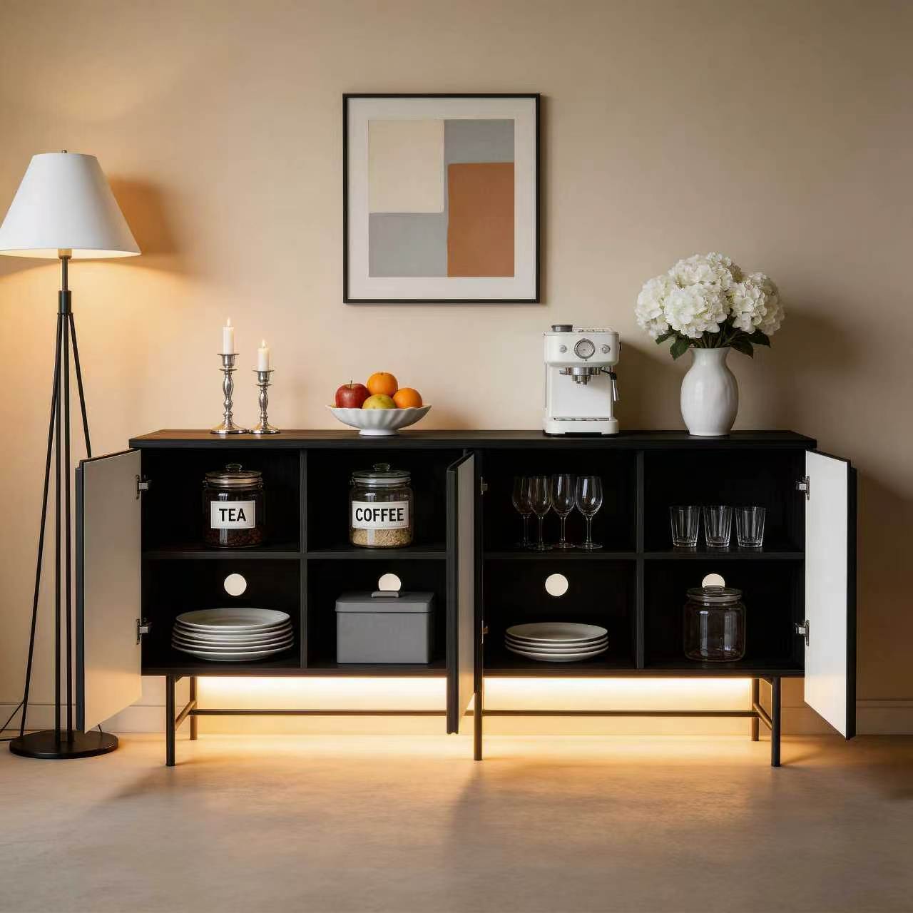 68in Large Fluted Sideboard Ca - Office Furniture Credenza review and price