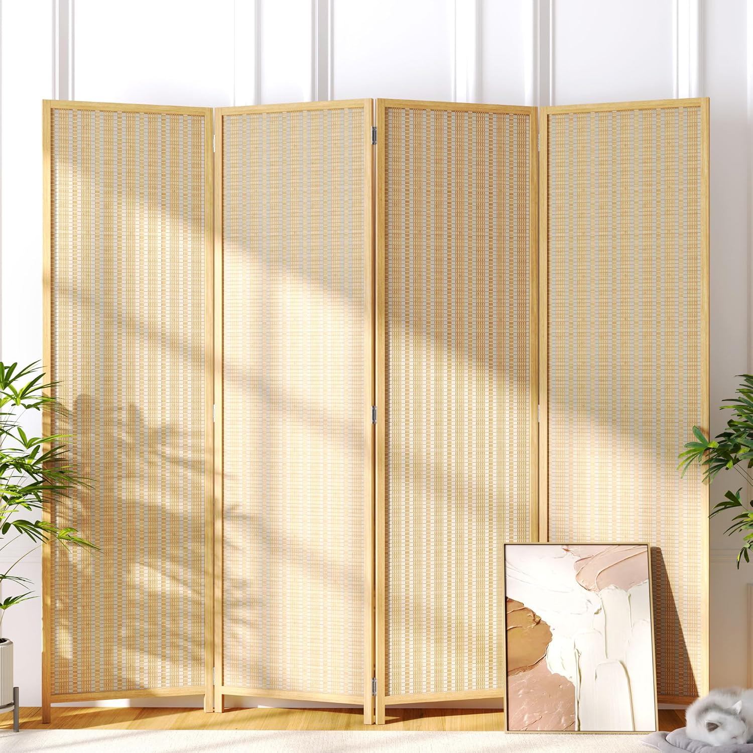 4 Panel Room Divider Screen, 6 - Room Divider Bamboo review and price