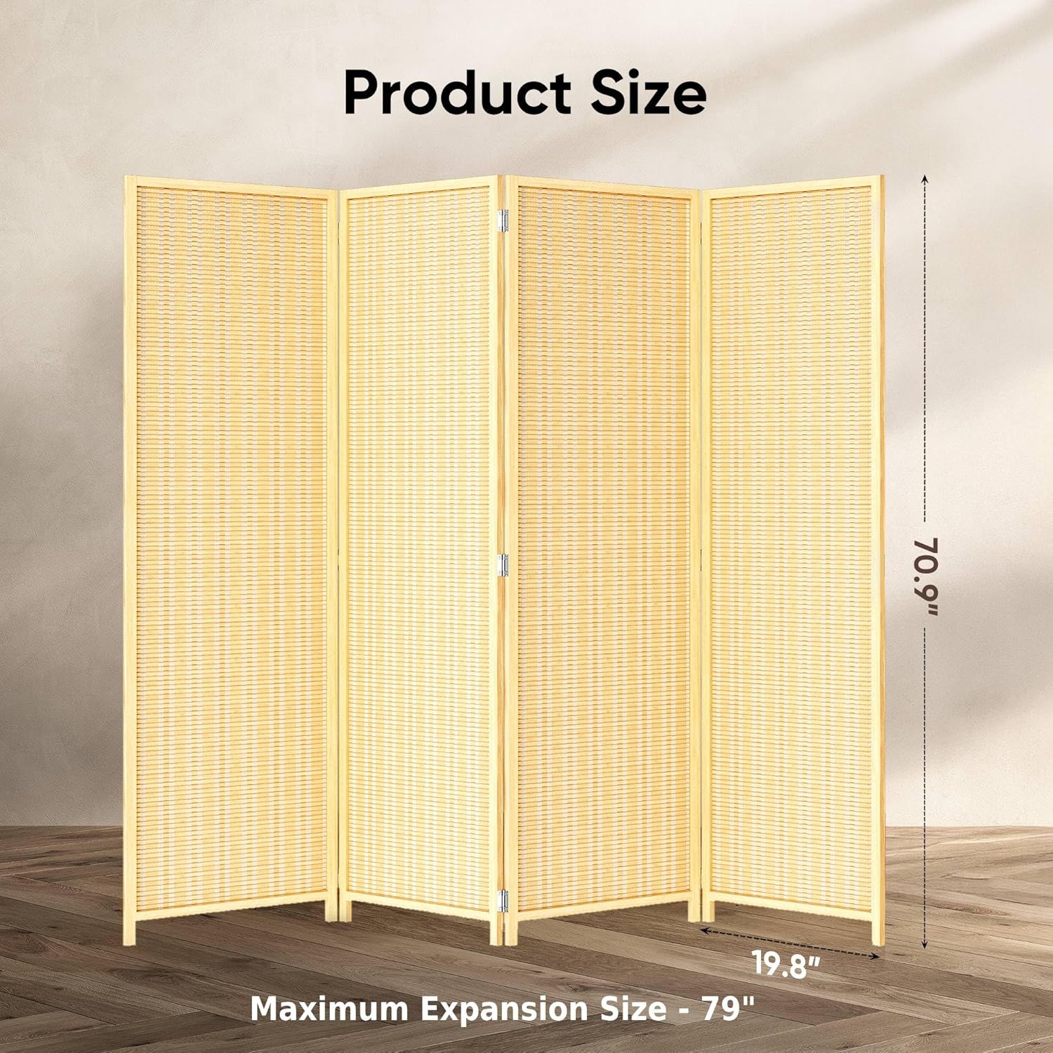4 Panel Room Divider Screen, 6 - Room Divider Bamboo review and price