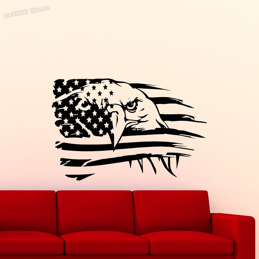 American Flag Wall Decal Eagle - Office Furniture Usa review and price