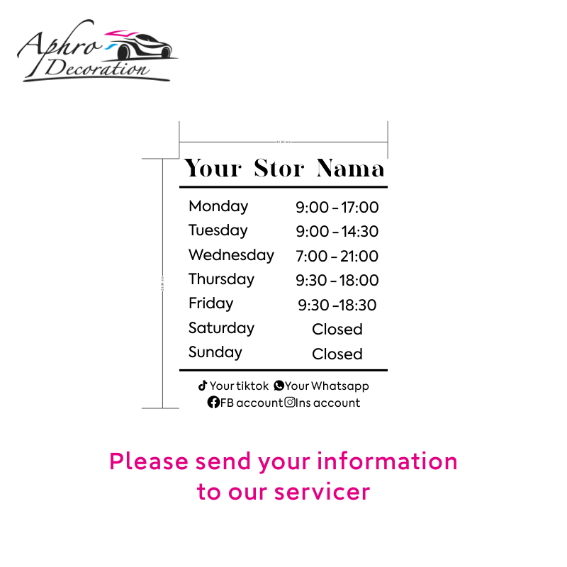 Opening Hours With Custom Busi - Office Furniture Logo review and price