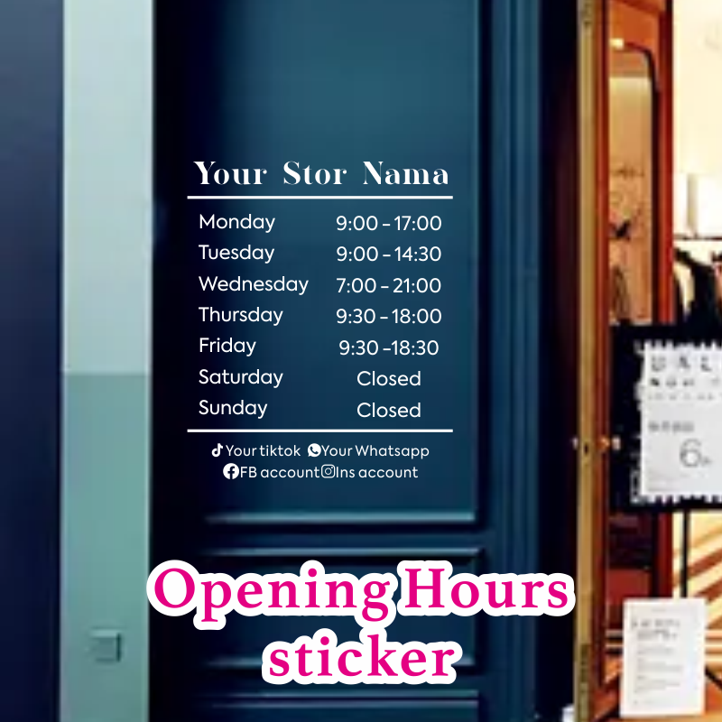 Opening Hours With Custom Busi - Office Furniture Logo review and price