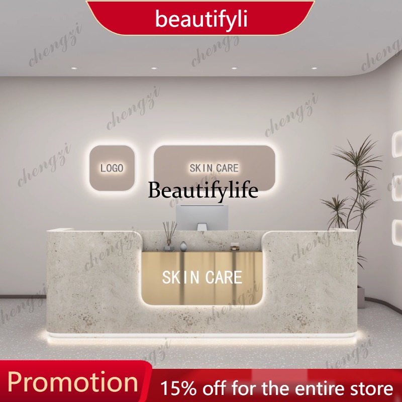01A Logo Beauty Reception Desk - Office Furniture Logo review and price