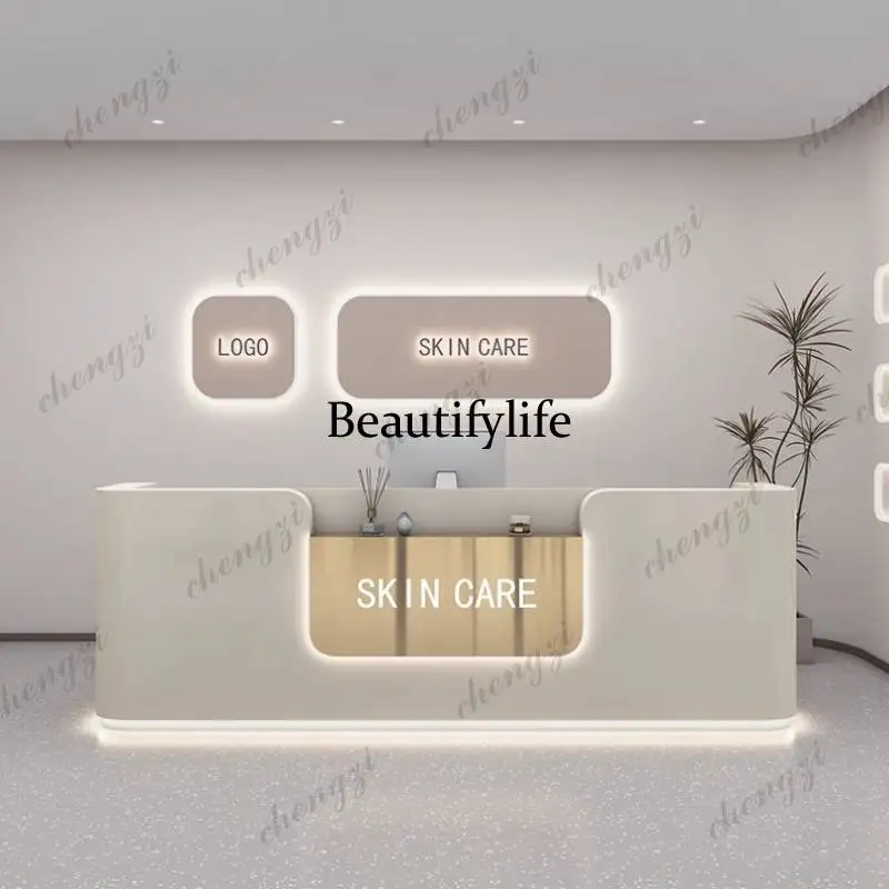 01A Logo Beauty Reception Desk - Office Furniture Logo review and price