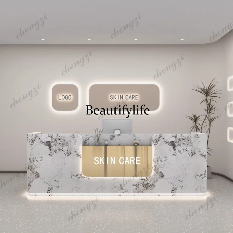 01A Logo Beauty Reception Desk - Office Furniture Logo review and price