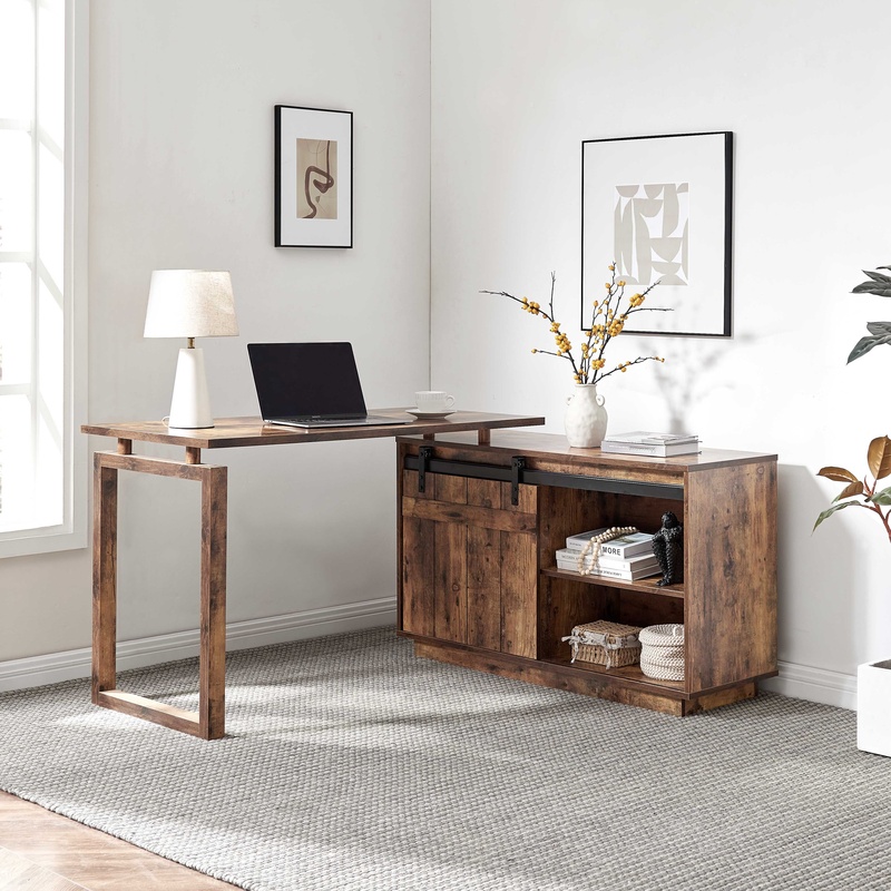 L-Shaped Desk with Credenza St - Office Furniture Credenza review and price