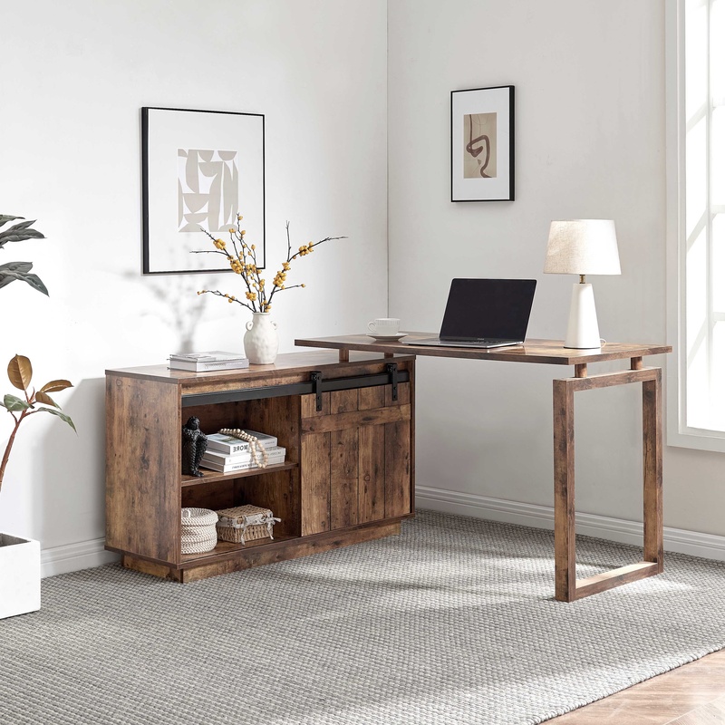 L-Shaped Desk with Credenza St - Office Furniture Credenza review and price