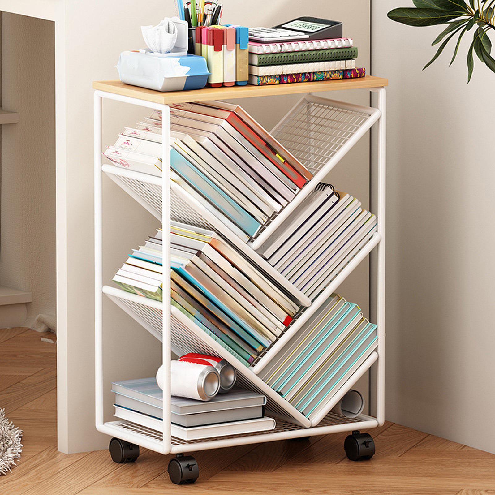 Rolling Bookcase with Wheels M - Book Cart Rolling review and price