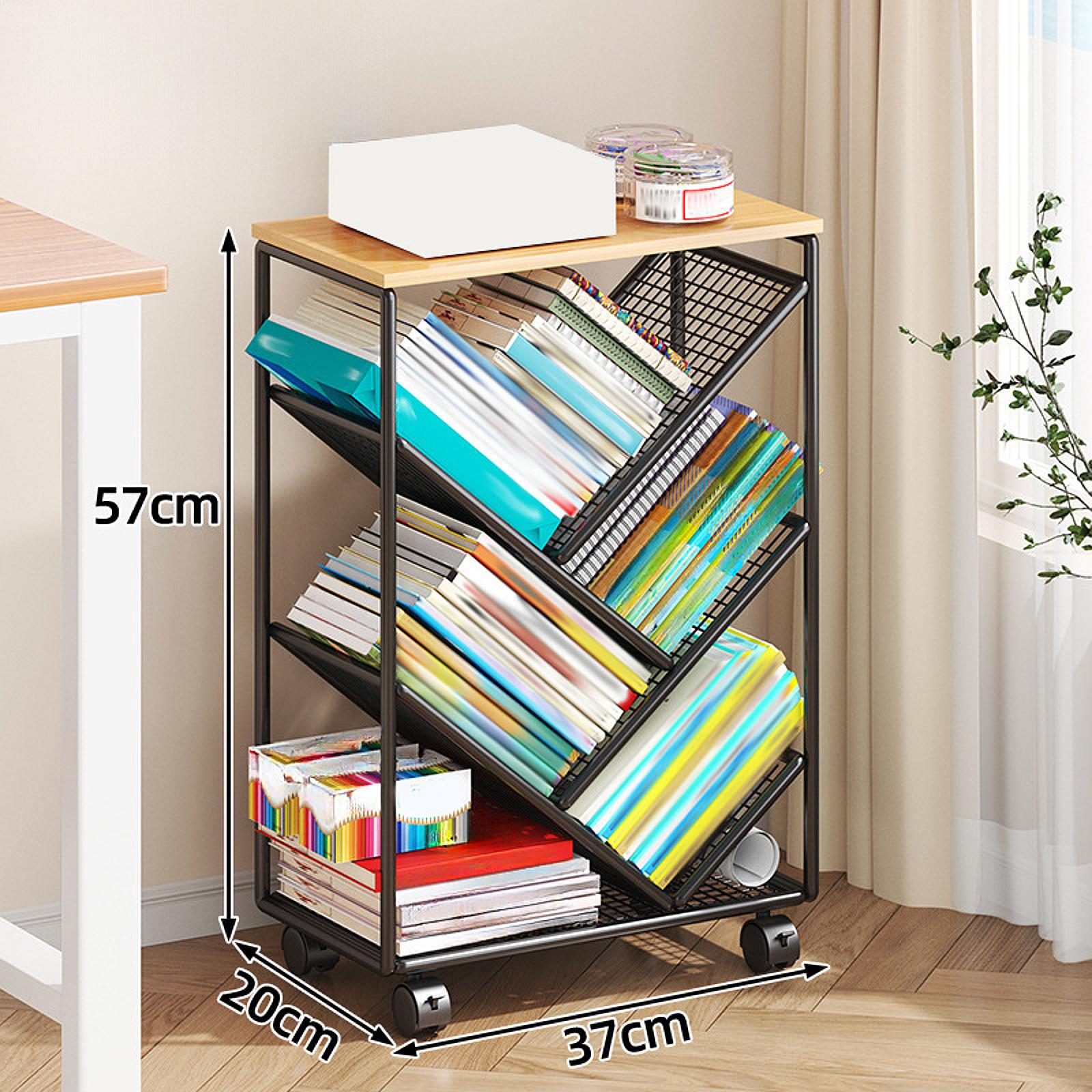 Rolling Bookcase with Wheels M - Book Cart Rolling review and price