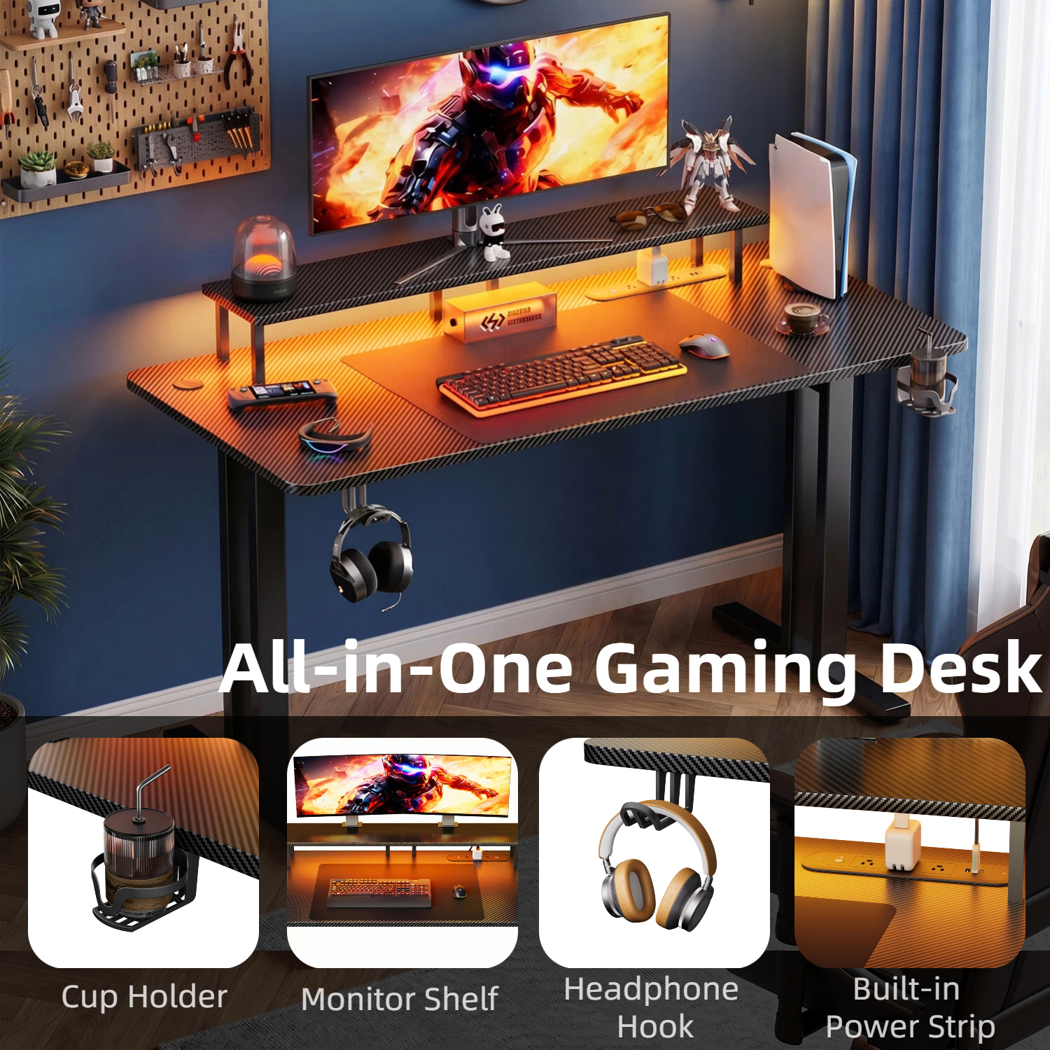 Gaming Desk with LED Lights &  - Office Furniture Outlet review and price