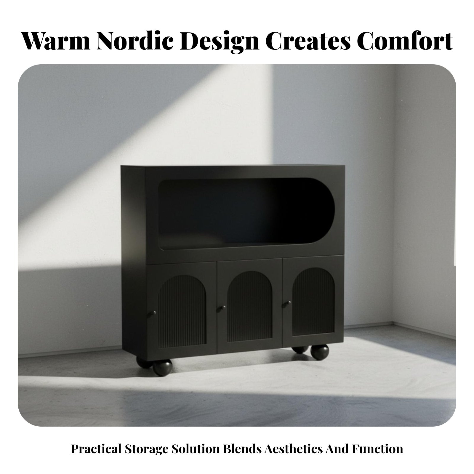 Fluted Door Credenza Multi-Fun - Office Furniture Credenza review and price