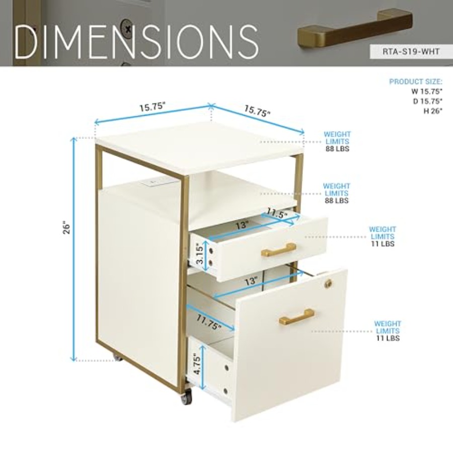 Modern 2-Drawer Rolling File C - Office Furniture Outlet review and price