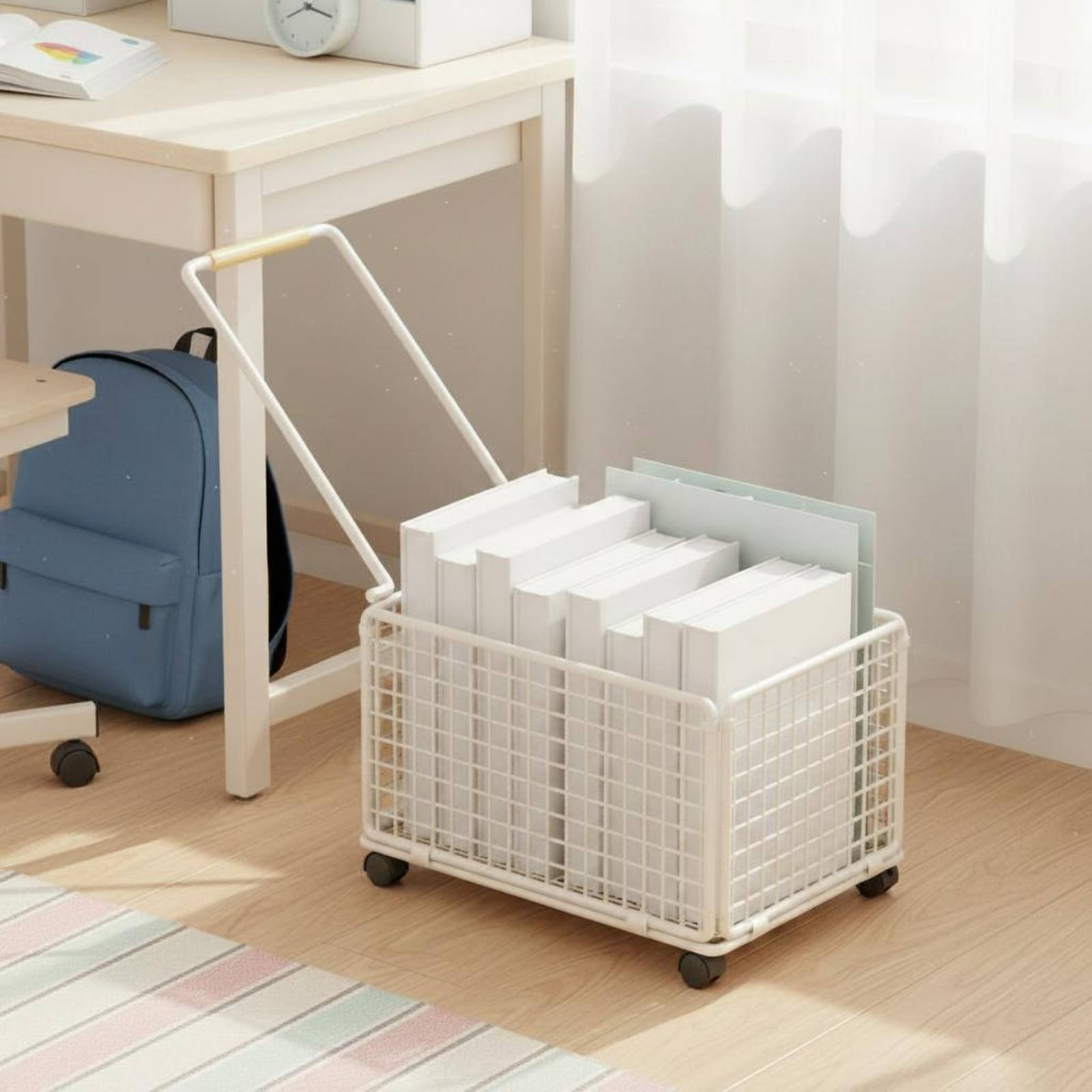 Deskside Storage Trolley With  - Book Cart Rolling review and price