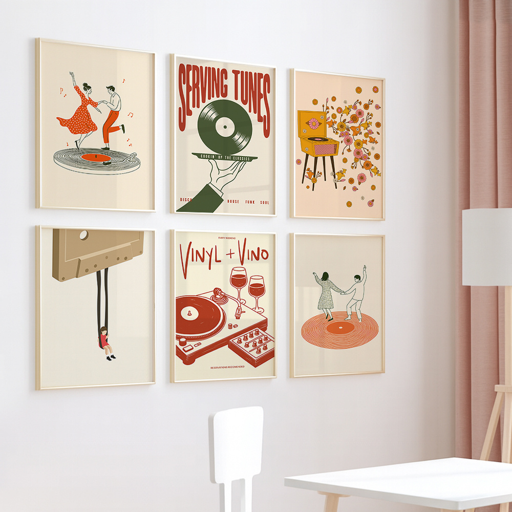 1pc Vintage Music Canvas Poste - Office Furniture Equipment review and price