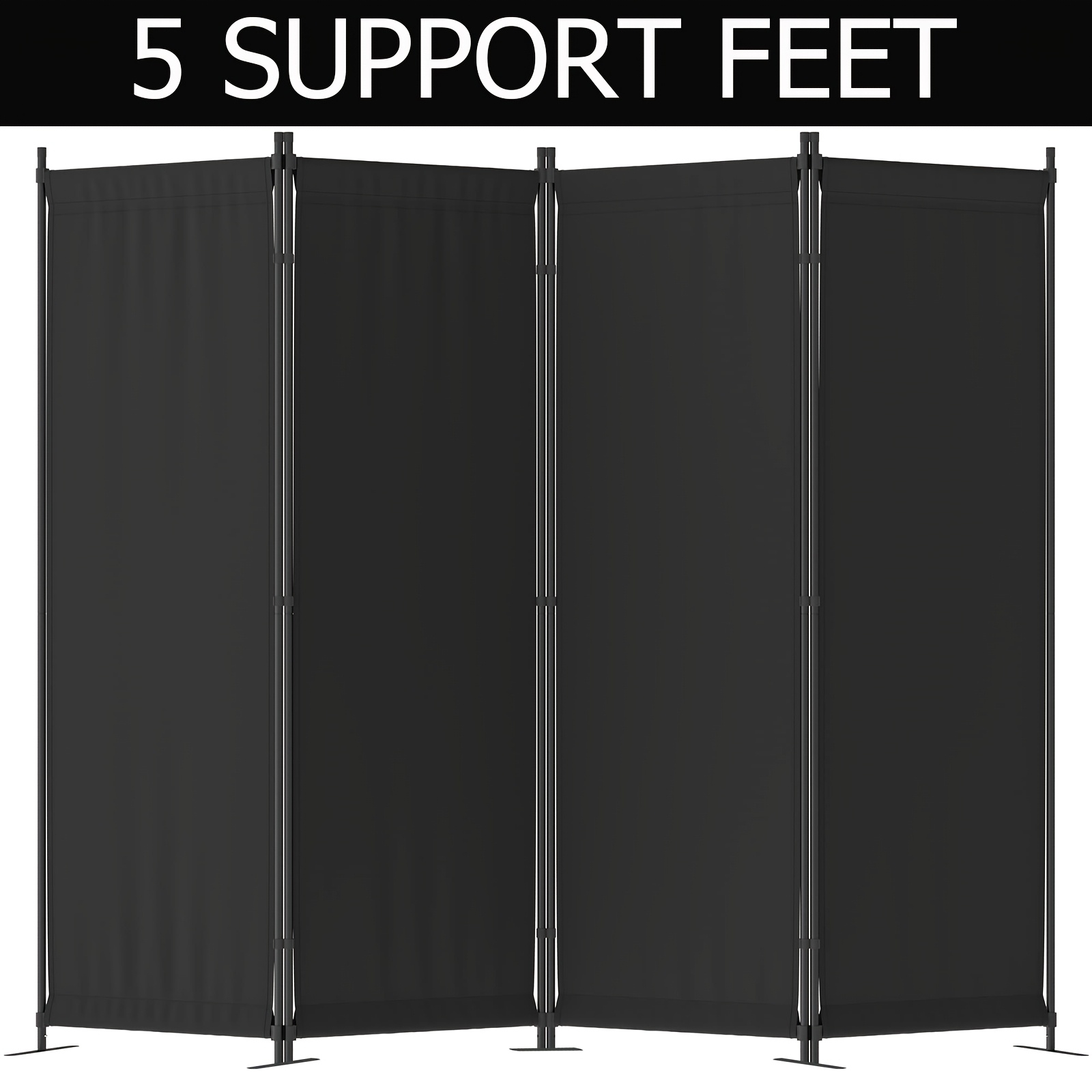 4-Panel Modern Black Privacy S - Room Divider Bamboo review and price