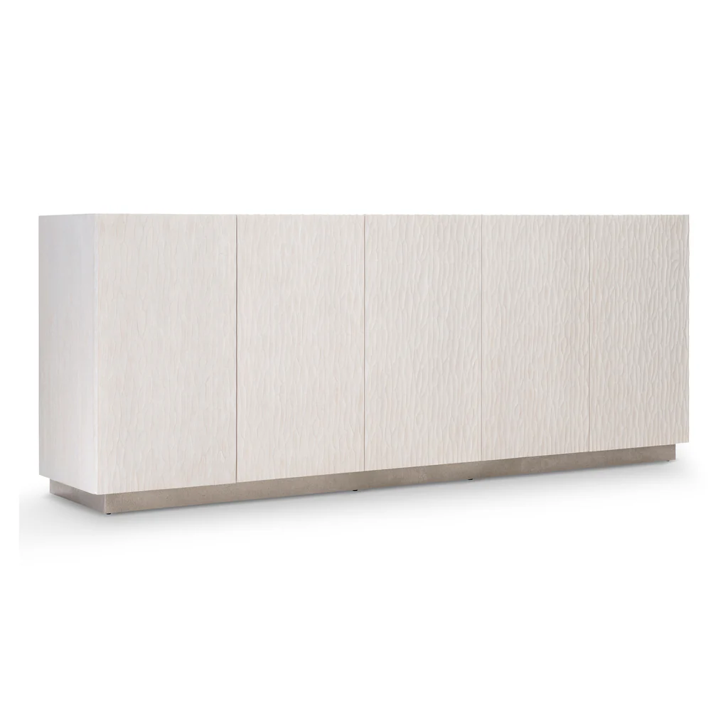 ^Modern White Wavy Textured TV - Office Furniture Credenza review and price