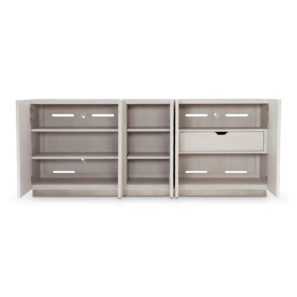 ^Modern White Wavy Textured TV - Office Furniture Credenza review and price