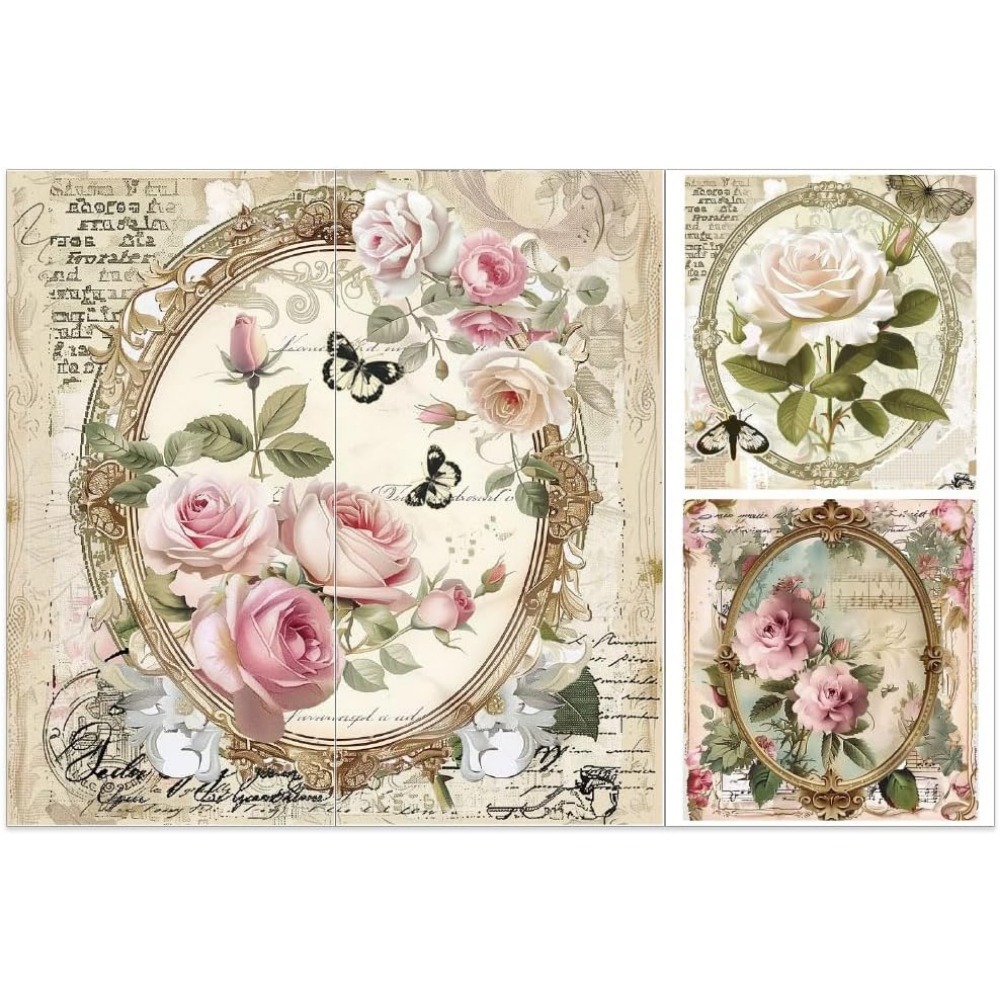 3pcs/Set Rose Rub on Transfers - Office Furniture Equipment review and price