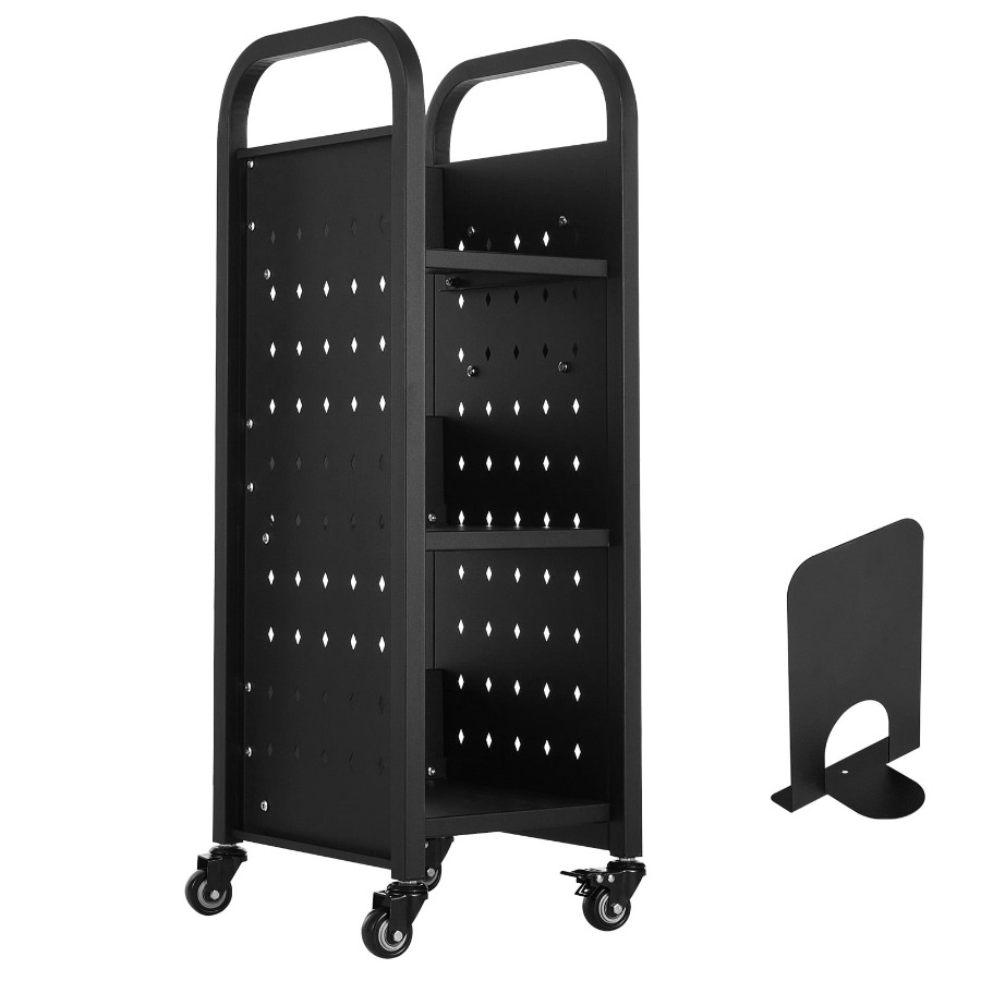Rolling Library Book Cart 3‑Ti - Book Cart Rolling review and price