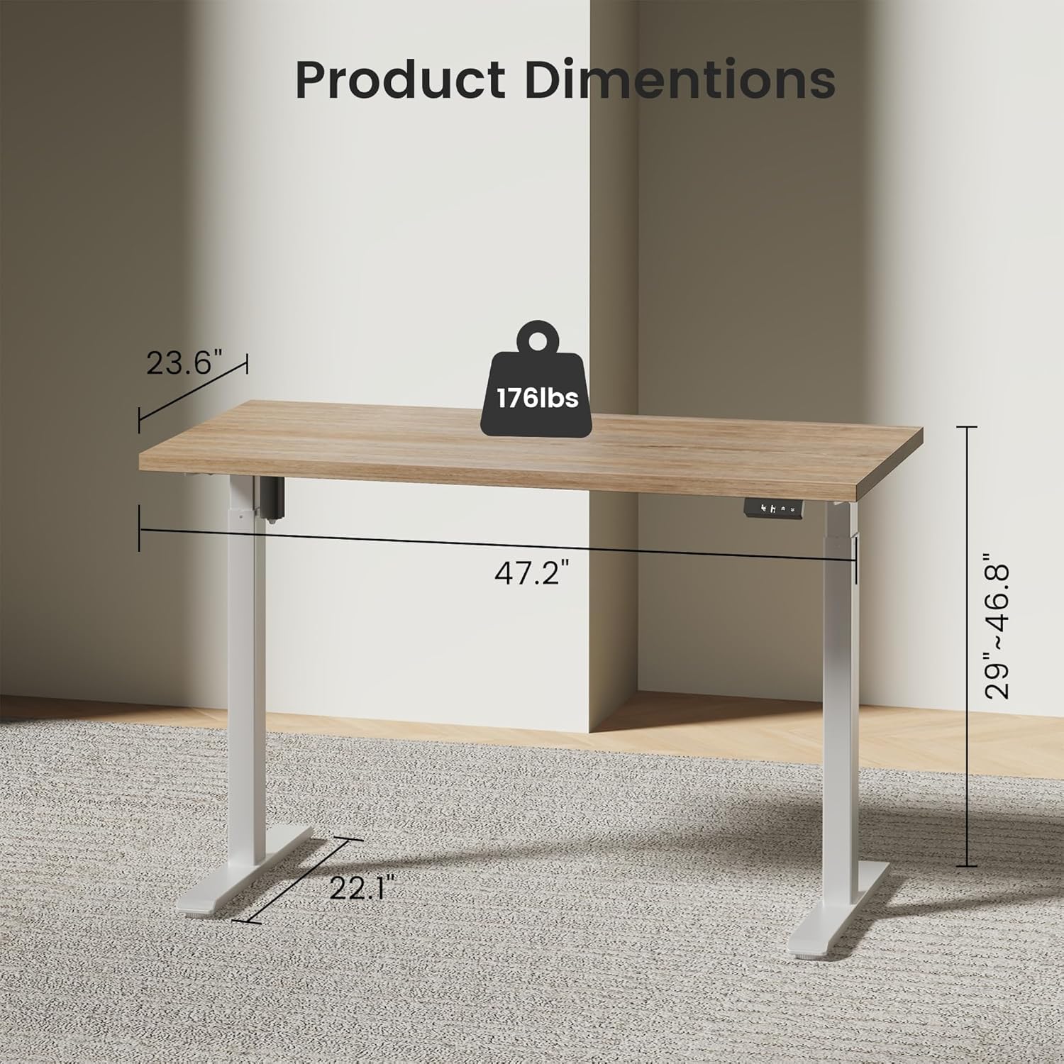 Electric Standing Desk with St - Office Furniture Credenza review and price