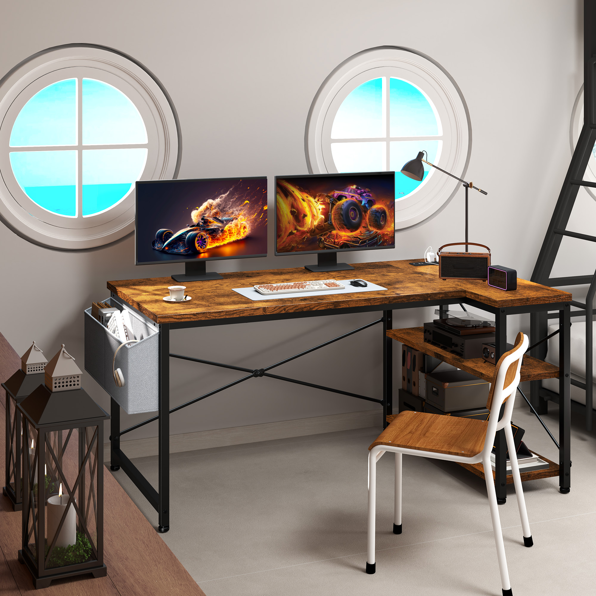 EnHomee  L-Shaped Computer Des - Office Furniture Outlet review and price