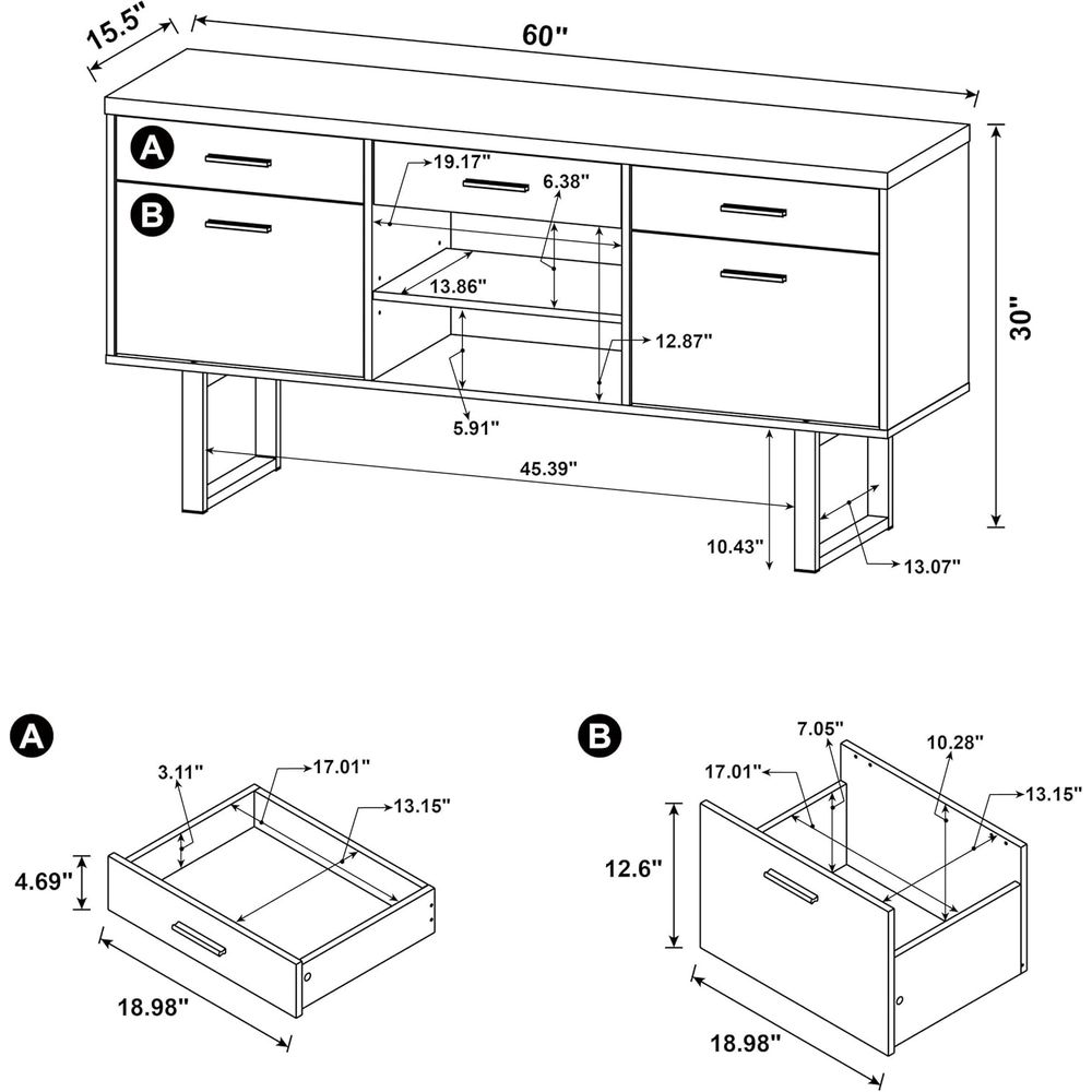 Contemporary Home Office Furni - Office Furniture Credenza review and price