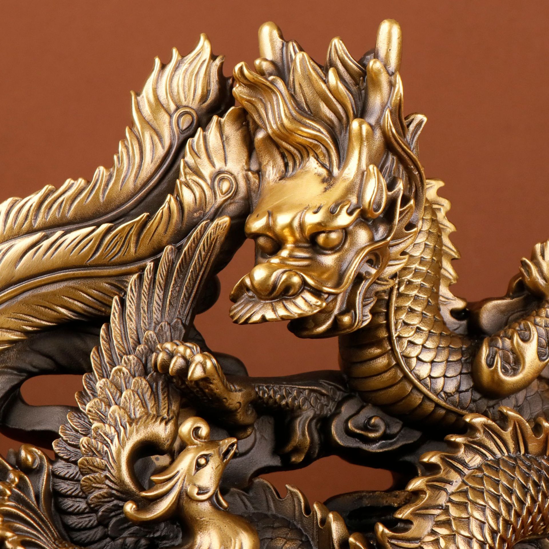 Large Bronze Dragon Phoenix St - Office Furniture Phoenix review and price