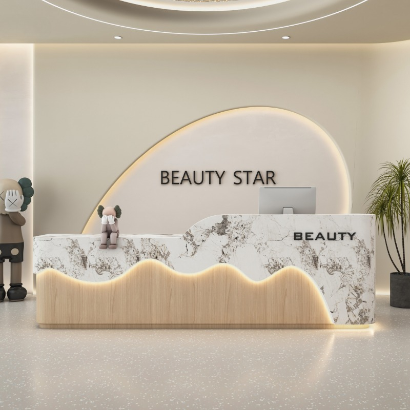 Barber Chests Reception Desk B - Office Furniture Logo review and price