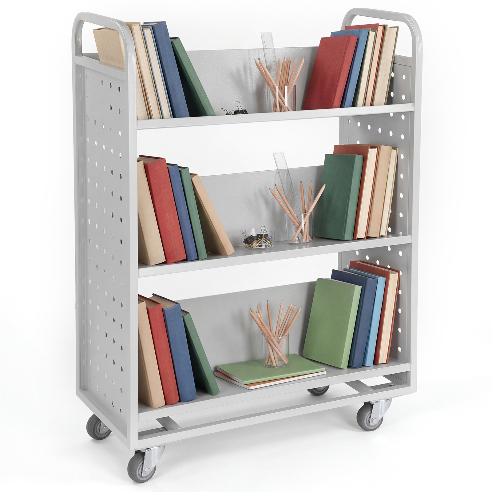 Archive Storage Cart Slanted S - Book Cart Rolling review and price