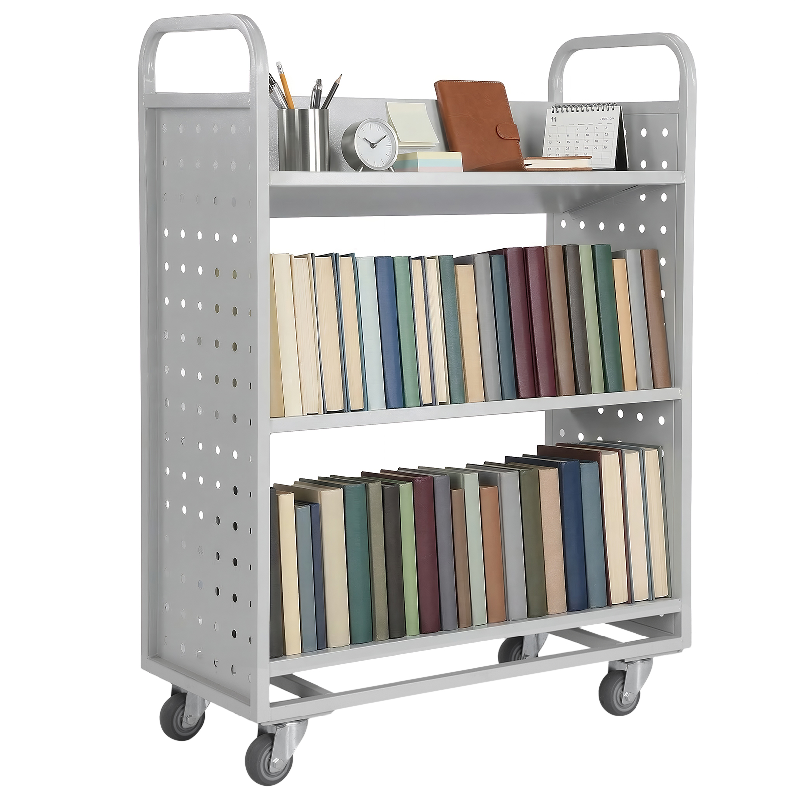 Archive Storage Cart Slanted S - Book Cart Rolling review and price