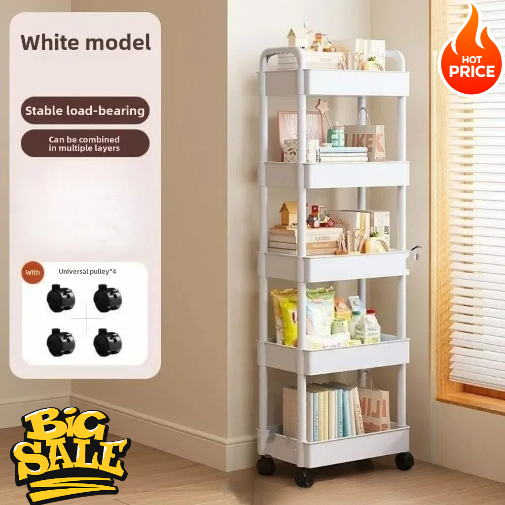 5-Tier Rolling Storage Cart wi - Book Cart Rolling review and price